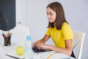 Teens learning Korean